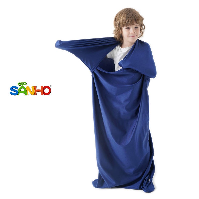 SANHO Premium Sensory Sock Budy Sock Perfect for Children with Sensory Processing Disorder Updated Version Navy Small